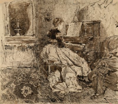 Cecilia de Madrazo Speelt Piano door Marià Fortuny